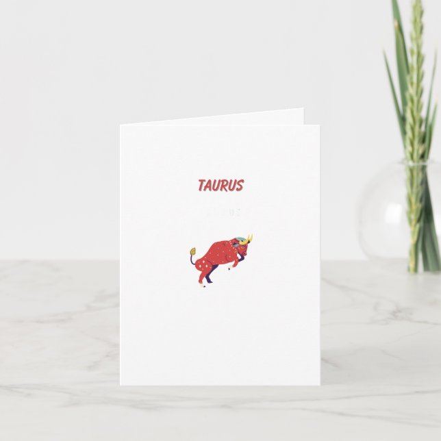 Rosa Oxen, stjärntecken, stjärnbildsutskrift Kort (Framsida)