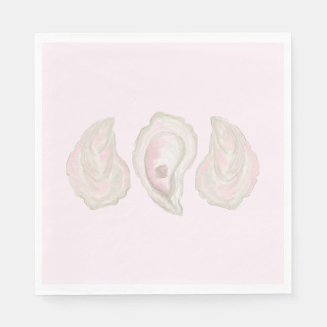Rosa Oyster Napkins Pappersservett (Framsidan)