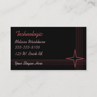 Rosa på Black Biz-kort Visitkort