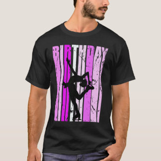 Rosa på födelsedagen Ice Skating Ice Skates Ice Sk T Shirt