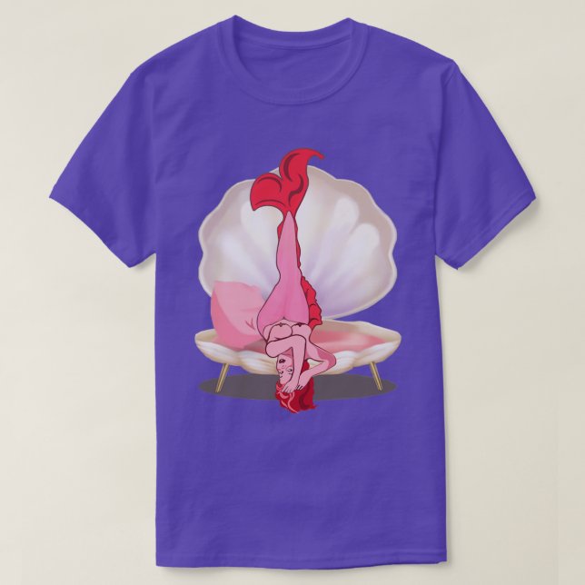 Rosa på Halfshell T Shirt (Design framsida)