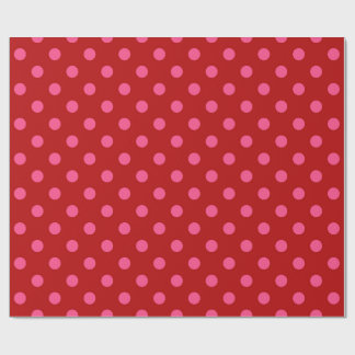Rosa på Mönster i Röda Polka dots Presentpapper