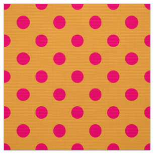 Rosa på orange prickar mönsterdesign tyg