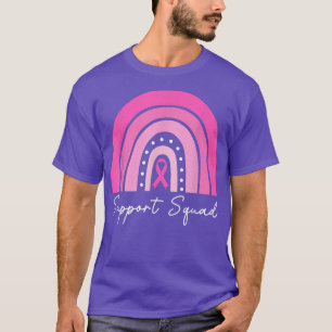 Rosa på regnbågsstöd torget Ribbon Breast Cancer A T Shirt