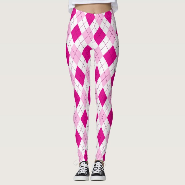Rosa på Rosa Argyle Leggings (Framsida)