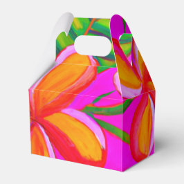 Rosa på Rosa plumeria Tropical Art Party favbox Presentaskar