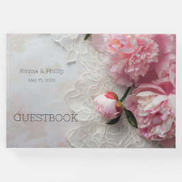 Rosa på snöre gästböcker