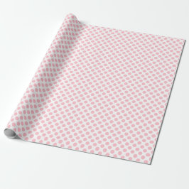 Rosa på vit liten Storlek Polka dots Presentpapper