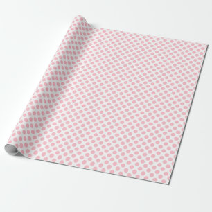 Rosa på vit liten Storlek Polka dots Presentpapper