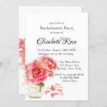 Rosa Paíes Peonies Bachelorette Party