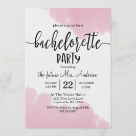  Rosa Paint Bachelorette-partiets inbjudan