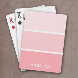  Rosa Paint Chip med eget namn Casinokort