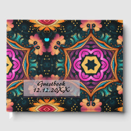Rosa Paisley Blommigt Gästböcker