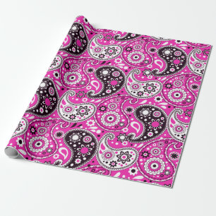Rosa Paisley Fantasy Roligt Girls födelsedag Presentpapper