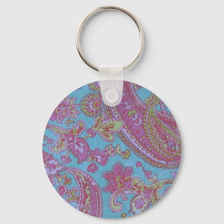 Rosa Paisley Keychain Nyckelring