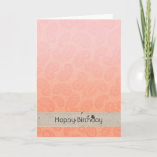 Rosa Paisley Kort