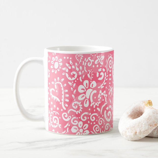 Rosa Paisley Mugg (Med munk)