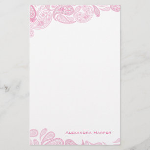 Rosa Paisley personligbrevpapper Brevpapper