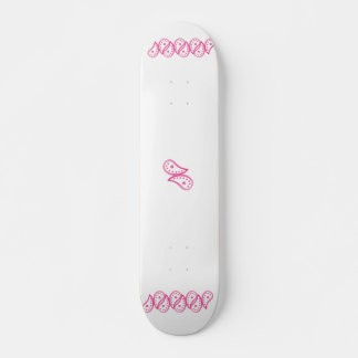 Rosa Paisley Skateboard Bräda 21,5 Cm
