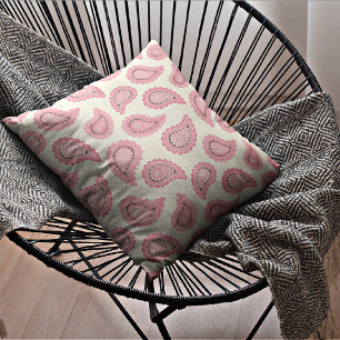 Rosa Paisley/Stripe Decorative Dekorativ kudde