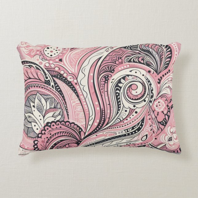 Rosa Paisley the Home Studio accent Pillow Prydnadskudde (Framsidan)