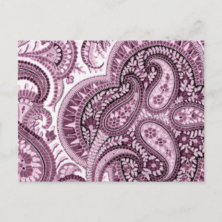 Rosa Paisley Vykort