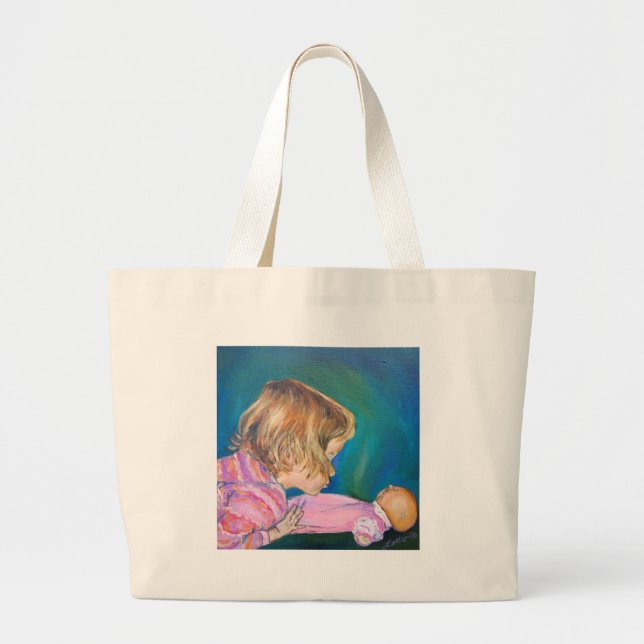 Rosa Pajamas Bag Jumbo Tygkasse (Framsidan)