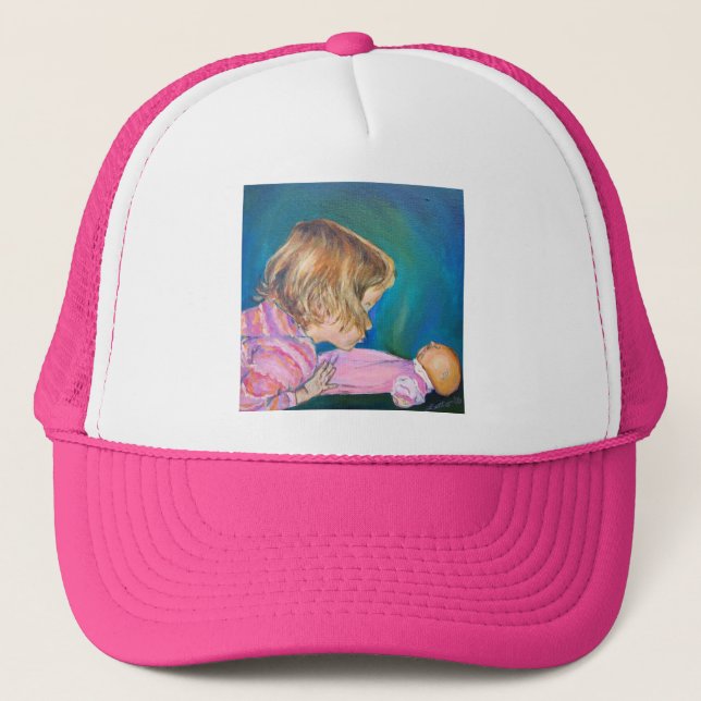 Rosa Pajamas Hat Truckerkeps (Framsida)