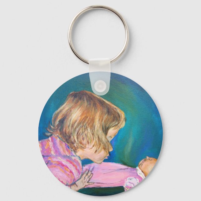 Rosa Pajamas Keychain Nyckelring (Framsida)