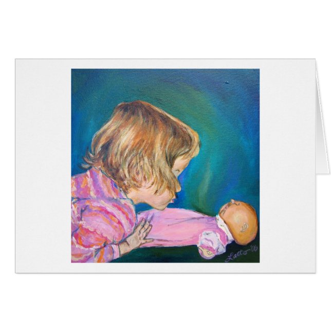 Rosa Pajamas-kort Hälsningskort (Framsidan Horizontal)