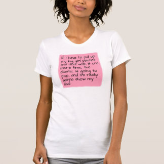 Rosa pålagt stort ordstäv för flickaunderbyxorord t-shirt
