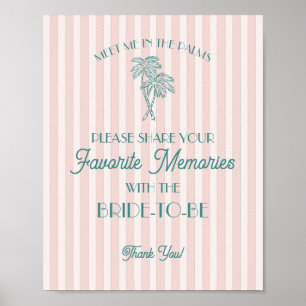 Rosa Palm Springs Favoritminnen med Bruden Poster
