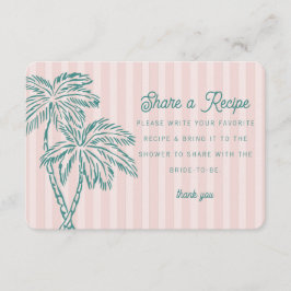 Rosa Palm Springs Pastell Strand Dela ett receptko Tilläggskort