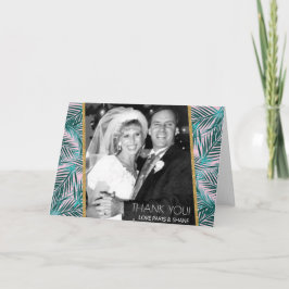 Rosa Palmblad Vikad Tacksamhetskort 5x7 Tack Kort