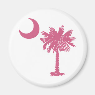 Rosa Palmettomåne Magnet