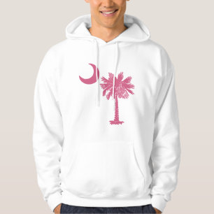 Rosa Palmettomåne Sweatshirt Med Luva