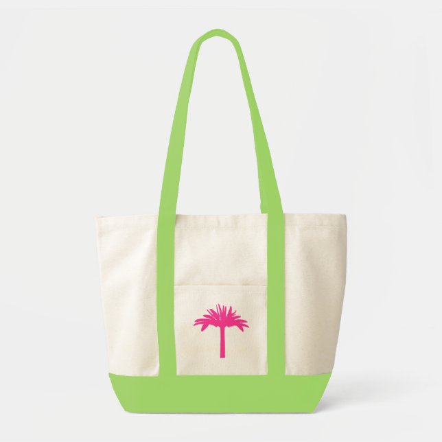 Rosa Palmträ Totebag Tygkasse (Framsidan)
