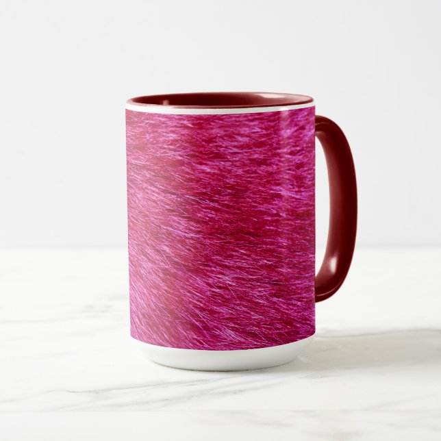 Rosa päls tryck mugg (Framsida höger)