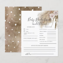 Rosa Pampas Grass Baby Predications & Advice Card