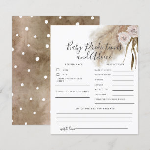 Rosa Pampas Grass Baby Predications & Advice Card