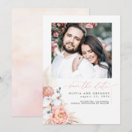 Rosa Pampas Grass Spara datumfoto Datumet