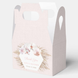 Rosa Pampas Grass Torkade Handflatan Löv Möhippa Presentaskar