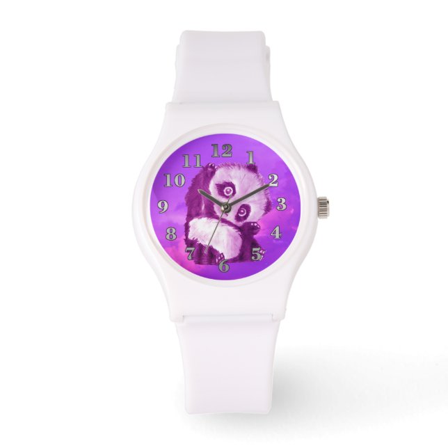 Rosa Panda Armbandsur (Framsida)