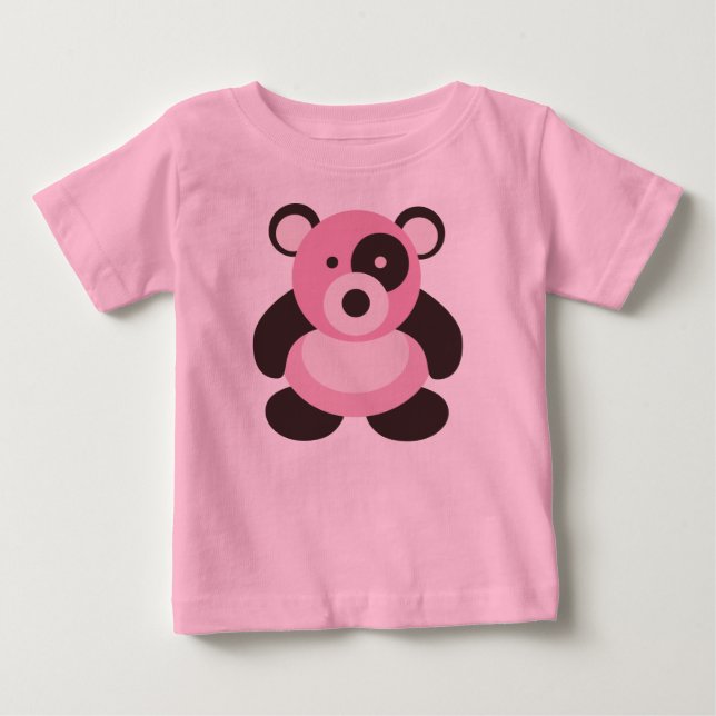 Rosa Pandabjörn för baby Tröja (Framsida)