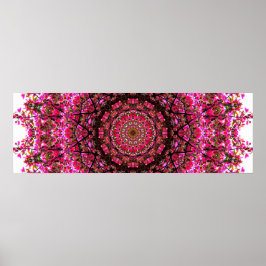 Rosa Panoramic Mandala Poster