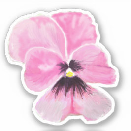 Rosa Pansy-konturdekal Klistermärken