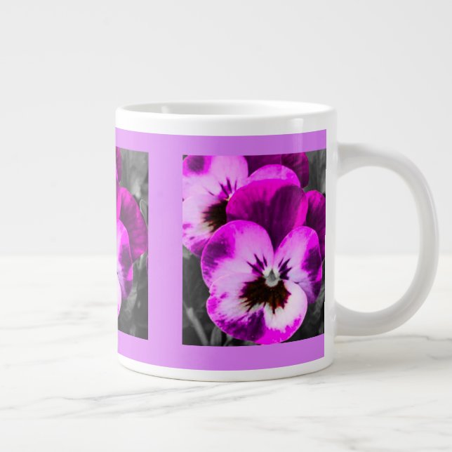 Rosa Pansy Kopp Jumbo Mugg (Höger)