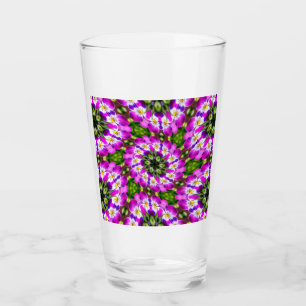 Rosa Pansy mönster Glaskopp