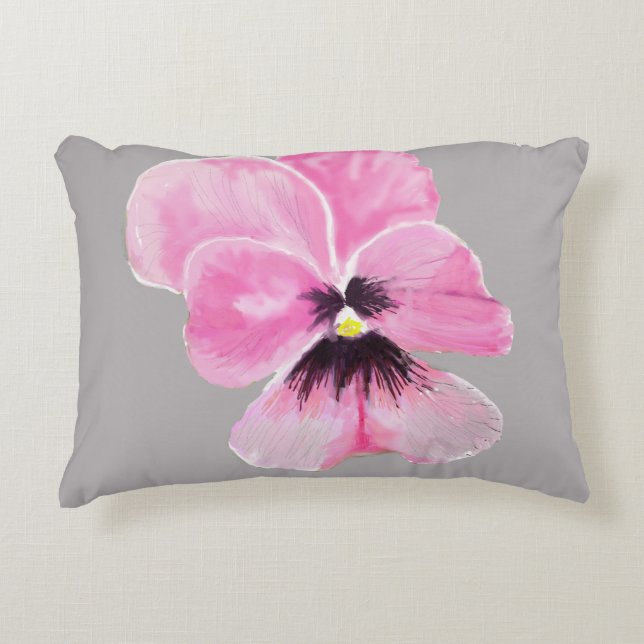 Rosa Pansy Pillow Prydnadskudde (Framsidan)