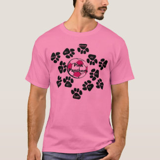 Rosa panterfotbollskjorta tee shirt